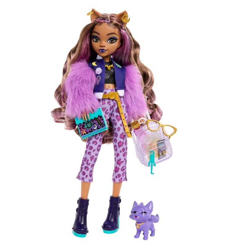 Accessoires et vêtements mode inclus avec la poupée Monster High Clawdeen Wolf