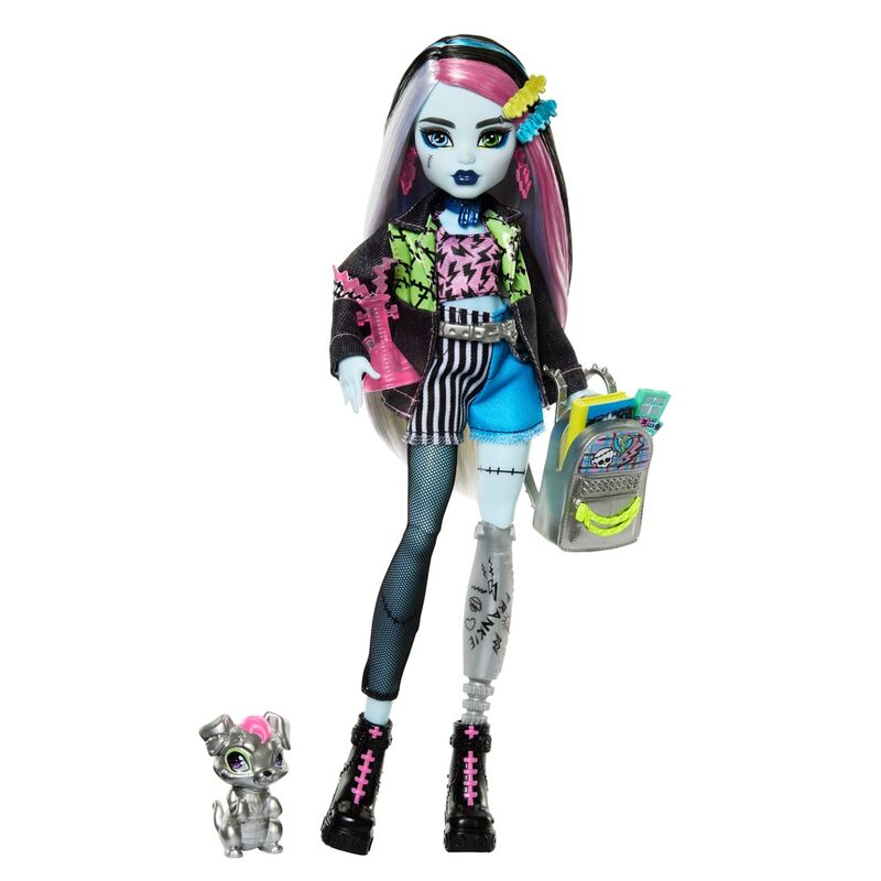 Détail des accessoires de mode fournis avec la poupée Frankie Stein Monster High