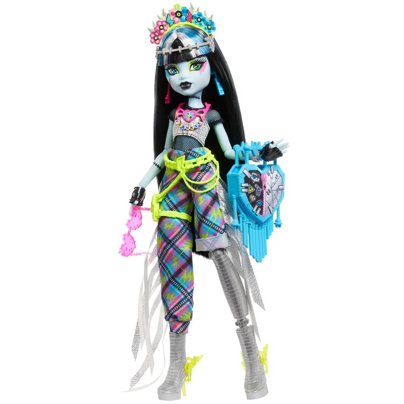 Accessoires inclus avec la poupée Monster Party : snacks, affiche de groupe et sac à main sassy