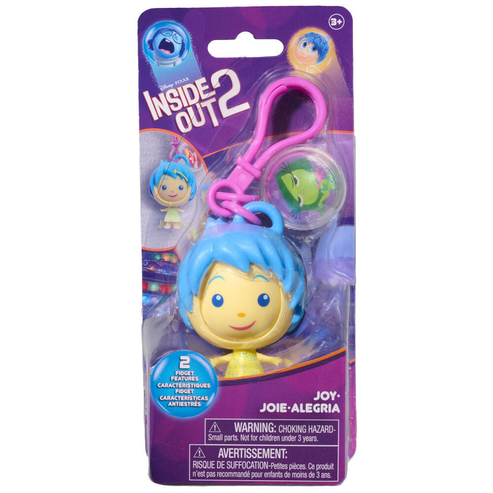 Ensemble de porte-clés Disney Pixar Vice-Versa 2 Alegria et Tristesse sur fond blanc