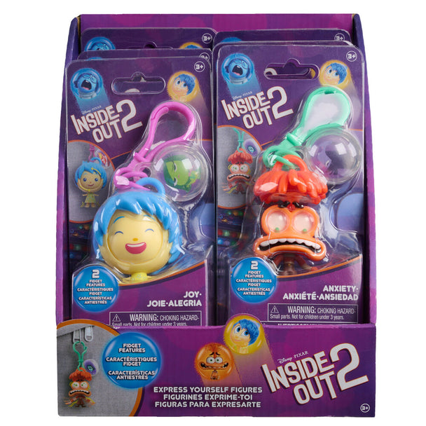 Porte-clés figurine Tristesse Disney Pixar Vice-Versa 2 en gros plan montrant les détails