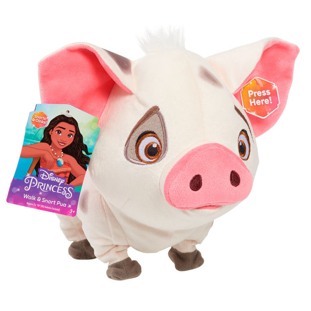 Peluche Pua de Vaiana, 20 cm, vue de face avec détails brodés et tissu doux