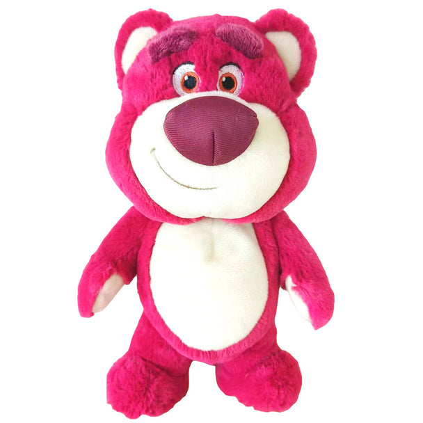 Peluche Lotso de Toy Story 4 de 25cm, fabriquée par SIMBA, vue de face avec ses couleurs vives et son expression souriante.