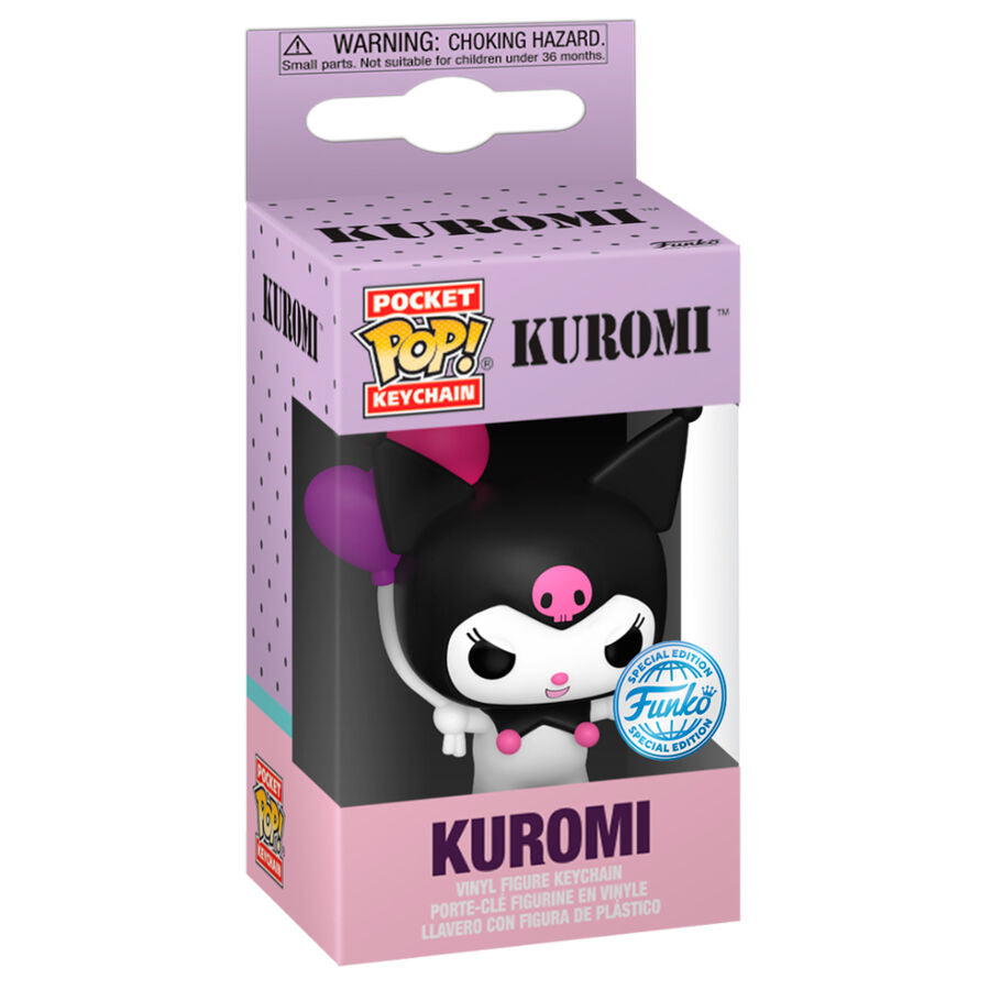 Porte-clés Pocket POP Funko avec figurine Kuromi, design kawaii et finition soignée pour collectionneurs