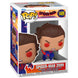 Figurine Funko POP Spider-Man 2099 en vinyle de 9 cm avec costume bleu et rouge, vue de face dans sa boîte cadeau Marvel