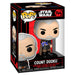 Figurine Funko POP Count Dooku Star Wars 9cm en vinyle vue de face avec détails précis