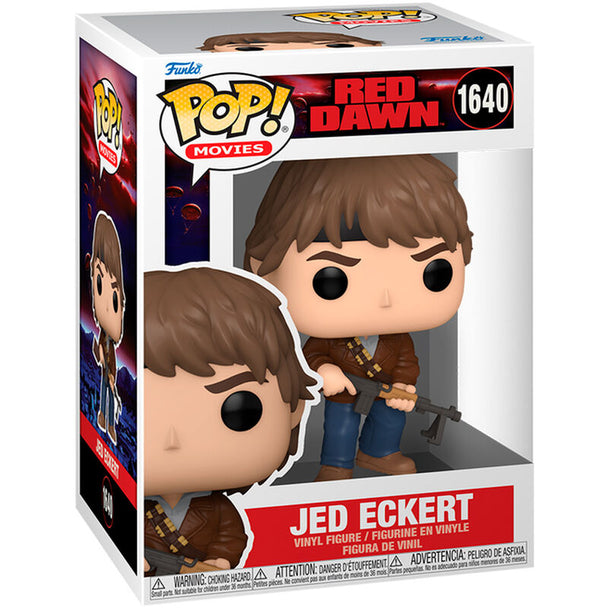 Figurine Funko POP de Jed Eckert du film Red Dawn, en vinyle de 9 cm dans sa boîte cadeau collector