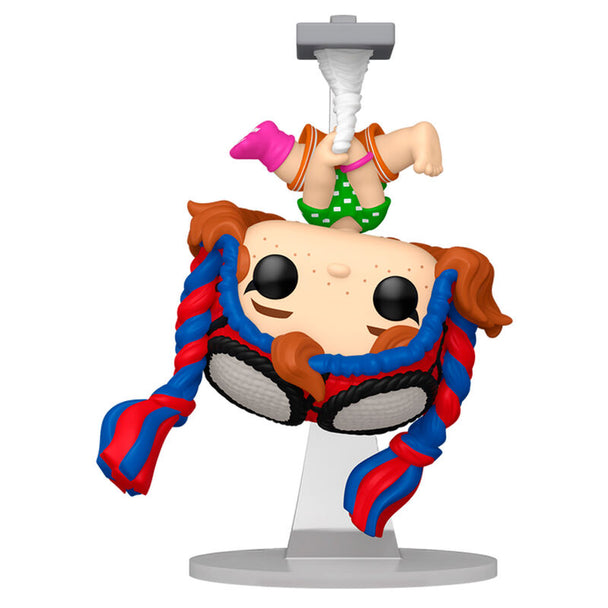 Vue rapprochée de la figurine Funko POP Mayday Parker montrant les détails précis du costume et du visage du personnage Marvel.