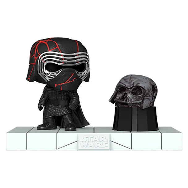 Vue latérale de la figurine POP Deluxe Kylo Ren avec casque Dark Vador, mettant en avant la qualité des finitions FUNKO