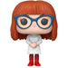 Vue rapprochée de la figurine Funko POP Wednesday Marilyn Thornhill avec détails du visage et costume