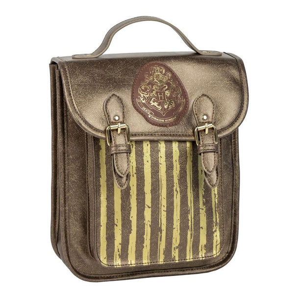 Vue avant du sac à dos casual Harry Potter Hogwarts en simili cuir avec logo CERDÁ visible