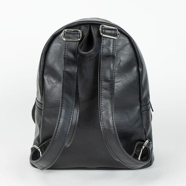 Vue avant du sac à dos casual Star Wars Darth Vader en simili cuir CERDÁ avec logo distinctif