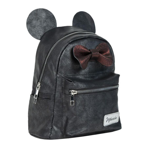 Vue avant du sac à dos casual Disney Minnie en simili cuir signé CERDÁ avec motifs colorés