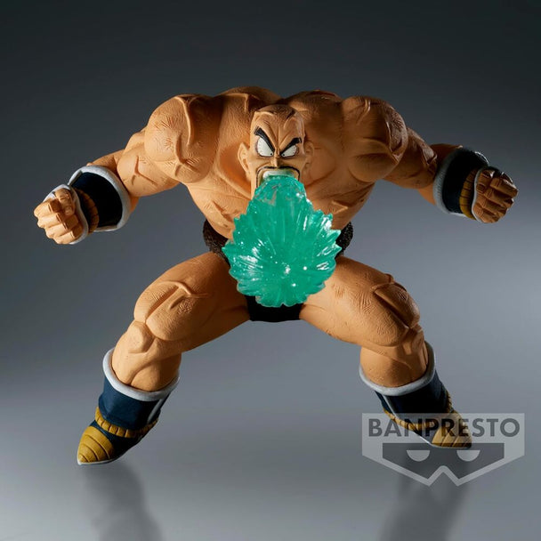 Profil gauche de la figurine Nappa Dragon Ball Z GX montrant la posture dynamique et les muscles sculptés