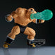 Gros plan sur le visage expressif de la figurine Nappa Dragon Ball Z GX avec ses traits caractéristiques