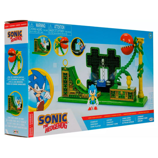 Playset Sonic Stardust Speedway Zone avec pistes et éléments de décor détaillés