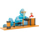 Image rapprochée des détails du deck de l'avion Super Mario Bros de JAKKS PACIFIC