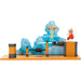 Présentation latérale du playset avion Super Mario Bros avec figurine incluse
