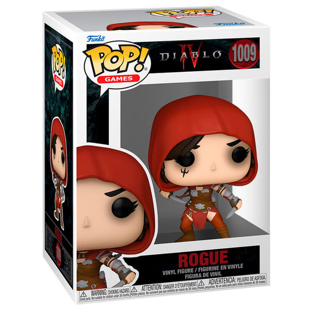 Figurine Funko POP Diablo IV Rogue en vinyle de 9 cm, présentée dans sa boîte cadeau officielle