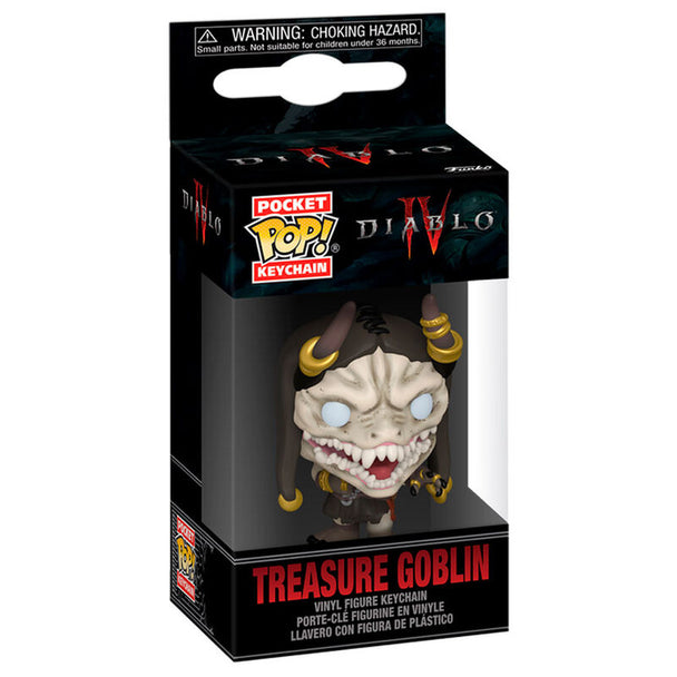 Porte-clés FUNKO Pocket POP représentant le Treasure Goblin de Diablo IV sur fond blanc