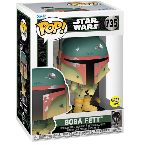 Figurine Funko POP Boba Fett en vinyle de 9 cm avec casque vert et armure détaillée