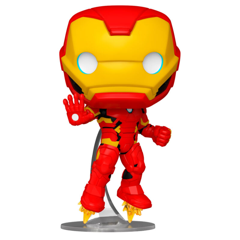 Vue rapprochée de la figurine Funko POP Iron Man Classics avec détails du costume et casque