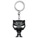 Porte-clés FUNKO Black Panther Marvel en position latérale montrant la finition brillante et la chaîne