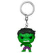Vue rapprochée du porte-clés Marvel Hulk Classics Pocket POP montrant le design compact et la qualité des finitions