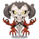 Vue rapprochée de la figurine Funko POP Mephisto Diablo IV montrant les détails du visage et des couleurs