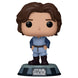 Vue rapprochée de la figurine Funko POP Young Boba Fett montrant les détails précis de la peinture et la boîte collector aux couleurs Star Wars.