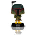 Vue rapprochée de la figurine Boba Fett Funko POP montrant les détails de l'armure et du casque