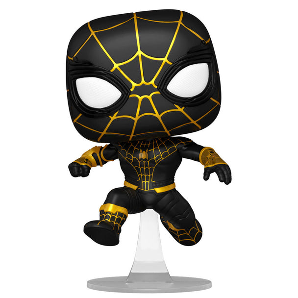 Détail de la figurine Funko POP Spider-Man No Way Home Chase montrant les couleurs et le design précis