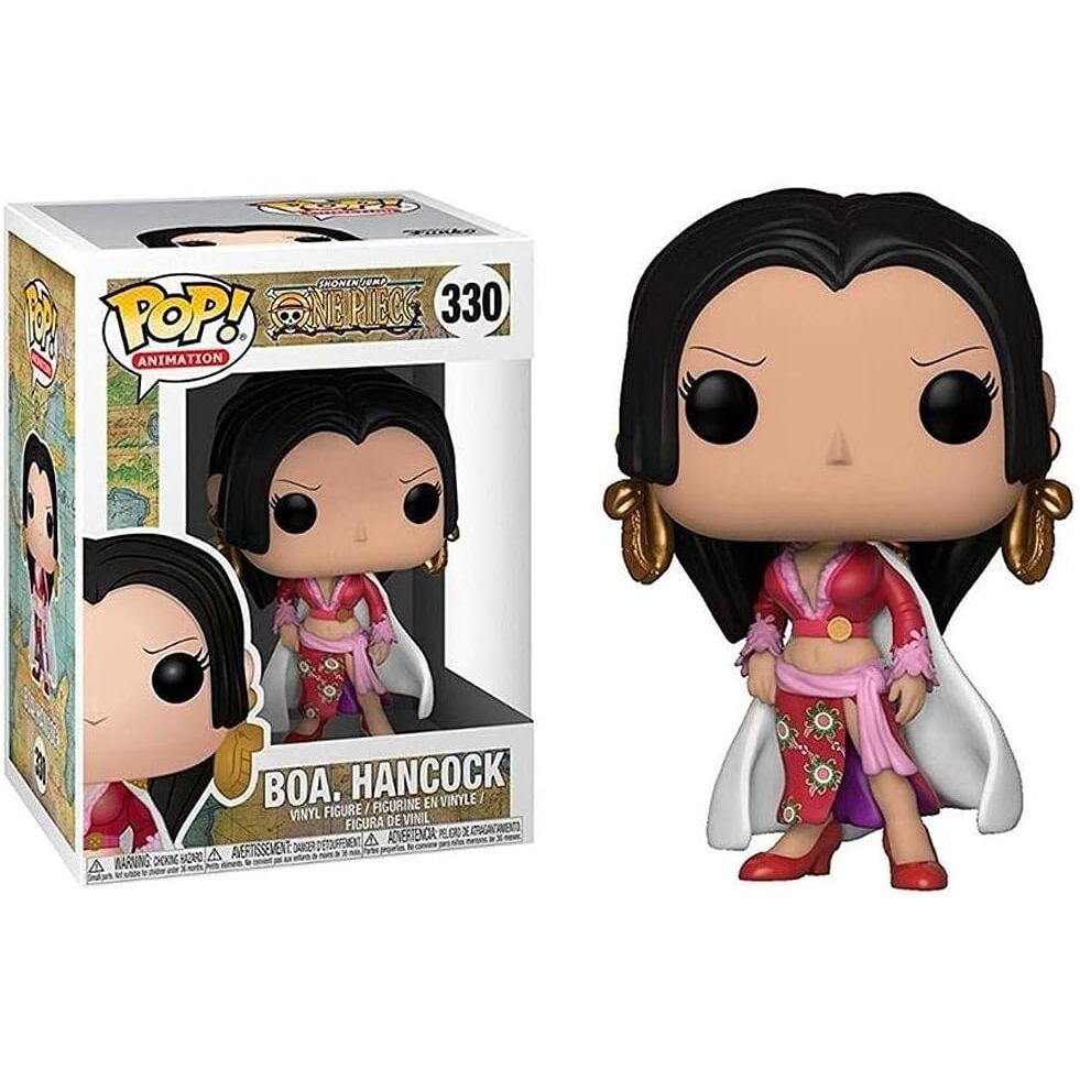 Packaging original de la figurine Funko POP Boa Hancock One Piece, montrant le personnage dans sa boîte transparente collector