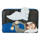 Portefeuille Loungefly Casper The Friendly Ghost Halloween en cuir vegan vu de face avec design fantôme brillant