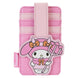 Porte-cartes Loungefly Sanrio My Melody Devil en cuir vegan avec découpe cœur visible de face
