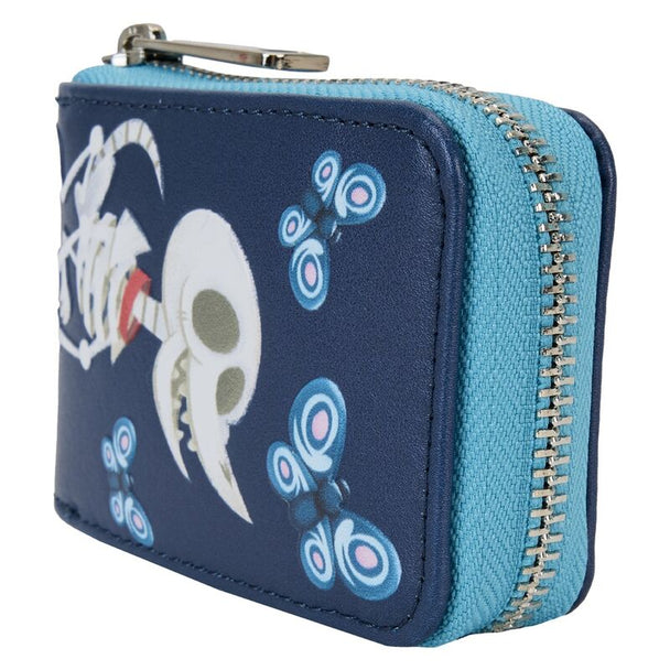 Détail des 11 emplacements pour cartes à l'intérieur du portefeuille Corpse Bride de Loungefly