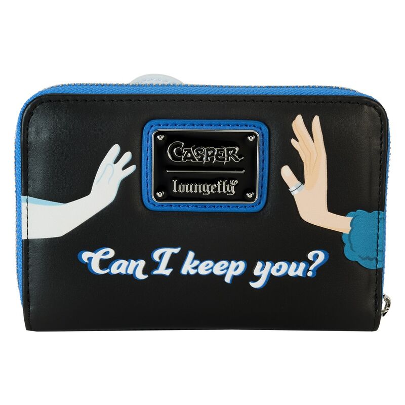 Fermeture éclair argentée brillante du portefeuille Loungefly Casper The Friendly Ghost Halloween