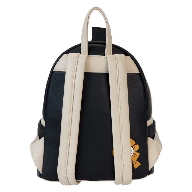 Détail des accessoires en métal doré plaqué sur le sac à dos Disney Mayor