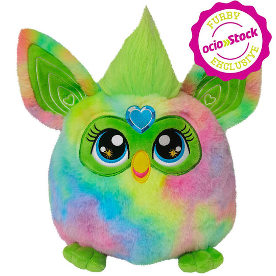 Sac à dos peluche Furby porté par un enfant, démontrant son confort et son style ludique.