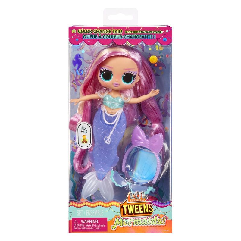 Poupée L.O.L Surprise Lola Waves Tween 20 cm en tenue sirène avec queue changeante
