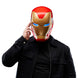 Image rapprochée du variateur d'intensité des lumières des yeux du casque Iron Man