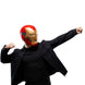 Casque Iron Man à l'échelle 1:1 avec commandes internes visibles et design réaliste