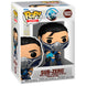 Figurine Funko POP Sub-Zero de Mortal Kombat en vinyle bleu et noir, vue de face avec détails précis
