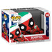 Figurine Funko POP Deadpool Marvel de 9 cm tenant une tasse de chocolat chaud dans un coffret cadeau