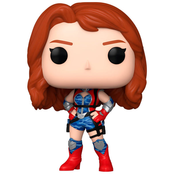 Détail de la figurine Funko POP Firecracker The Boys, vue de face montrant le design coloré et fidèle au personnage.