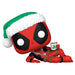 Vue détaillée de la figurine Deadpool Funko POP avec chocolat chaud, en vinyle et emballage d'origine