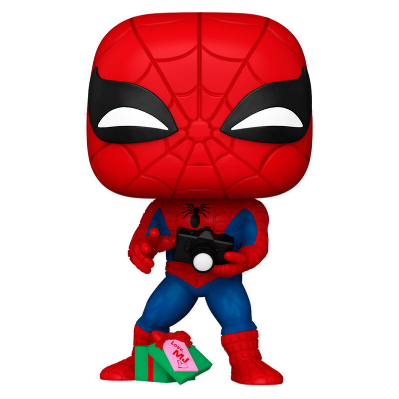 Coffret cadeau contenant la figurine Funko POP Spider-Man Marvel, présentation soignée avec logo Funko visible