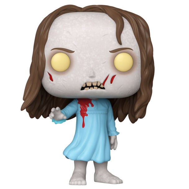 Vue rapprochée de la figurine Funko POP Katherine du film The Exorcist avec détails précis