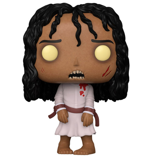Détail de la figurine Funko POP Angela The Exorcist montrant les traits caractéristiques et la finition vinyle