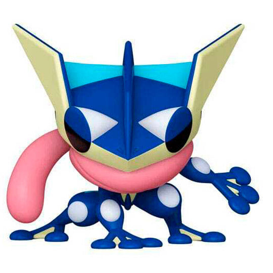 Figurine POP FUNKO exclusive Greninja de 25cm en pose dynamique sur fond blanc